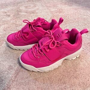 Fila Hot Pink Disruptor II Sneakers